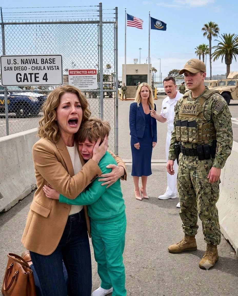 I took my son to visit my husband, the commander, but the guard blocked us at the gate and said, “His girlfriend is inside the unit. No visitors!” I covered my son’s ears, called my second brother, and ordered him to cut off every bit of support immediately. At 8:17 on a gray Thursday morning in San Diego, Olivia Whitaker stood outside the west gate of Naval Support Unit Coronado with one hand gripping her eight-year-old son’s shoulder and the other holding a paper bag of still-warm cinnamon rolls. Ethan had insisted they surprise his father. “Dad said commanders like coffee,” he had said solemnly in the car, balancing the thermos on his knees. Olivia had smiled then. She was not smiling now. The guard at the gate looked uncomfortable the moment he saw her military dependent ID. His name strip read HARRIS. He was young, maybe twenty-four, with the tense face of someone who had already been told what to say. “Ma’am,” he said, lowering his voice, “Commander Whitaker is unavailable.” Olivia glanced past him toward the administration building. Her husband’s black Tahoe was parked in his reserved space. “Unavailable?” she asked. “He told our son he would eat lunch with him today.” Harris swallowed. Ethan tugged her sleeve. “Mom?” The guard looked at the boy, then back at Olivia. His expression cracked. “Ma’am, I’m sorry. His girlfriend is inside the unit. No visitors.” For three seconds, the world became soundless. Olivia moved fast. She covered Ethan’s ears with both hands before the words could settle into him. But the boy had already seen the guard’s face. He had already seen his mother go pale. Inside the administration building, a woman in a cream coat stepped near the second-floor window, laughing into a phone. Olivia recognized her instantly: Serena Vale, the civilian contractor whose “strategic consulting firm” had received emergency funding through a nonprofit account Olivia’s family controlled. Her husband, Commander Andrew Whitaker, appeared behind Serena and placed a hand at her waist. Olivia’s breath left her. Not pain. Not yet. Calculation. She led Ethan back to the parking lot, buckled him into the SUV, and shut the door before she allowed herself to speak. Then she called her second brother, Marcus Langford. He answered on the first ring. “Liv?” Her voice was quiet. “Cut off all support immediately. No mercy.” Marcus did not ask what happened. In the Langford family, that sentence had only one meaning. “Andrew?” he asked. “And every account connected to Serena Vale.” A pause. “Done.” By noon, Andrew’s discretionary housing grant was frozen. By two, Serena’s consulting invoices were flagged for audit. By four, the private foundation that had quietly financed half of Andrew’s career advancement withdrew every endorsement attached to his name. At five thirty, Andrew called Olivia seventeen times. She did not answer. At six, an unmarked government sedan pulled up beside the unit. At six fifteen, Commander Andrew Whitaker walked out of the building without his cover, without his confidence, and without Serena beside him. Olivia watched from across the street. Ethan slept in the back seat. Her phone buzzed with a message from Marcus. He thought you were powerless. He was wrong. The rest of the story is below