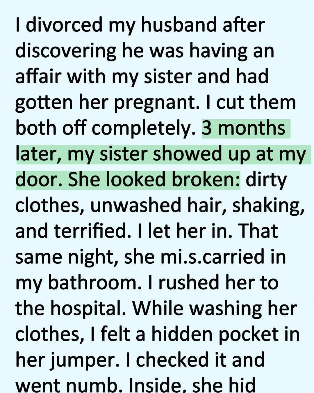 I Hated My Sister for Destroying My Marriage… Until the Night She Lost the Baby1